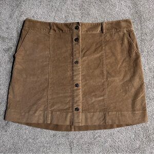 Vineyard Vines size XL Tan Corduroy Button-Front Skirt